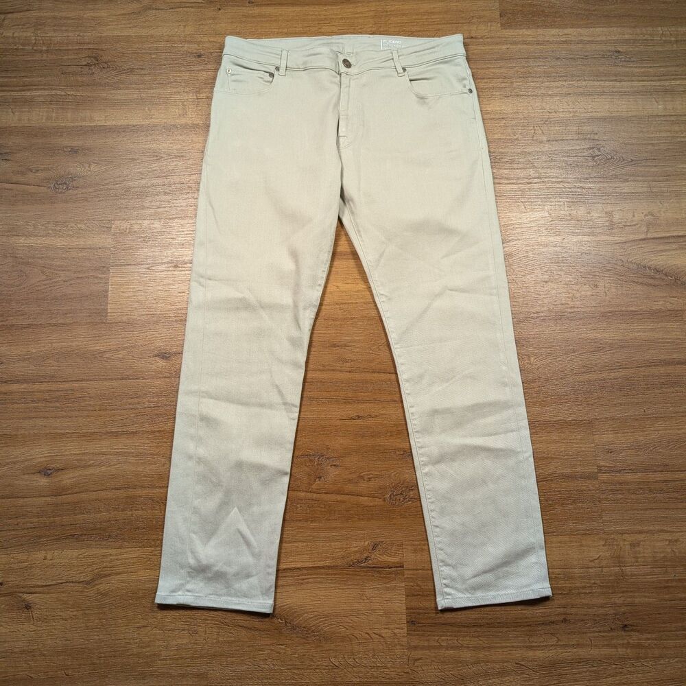 PT Torino Jazz Denim RLZ Pants Men's Size 38x30 Off White 5 Pocket Khaki